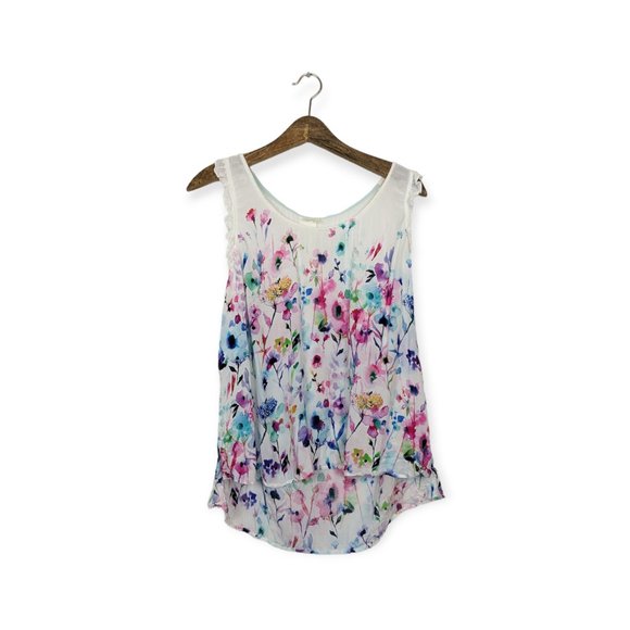 Anthropologie Other - Anthro E by Eloise White Multicolored Floral Tank Top & Shorts Sleep Set